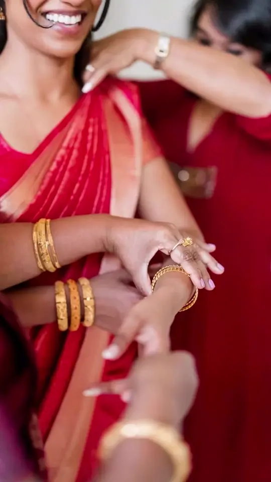 Saree draping reel