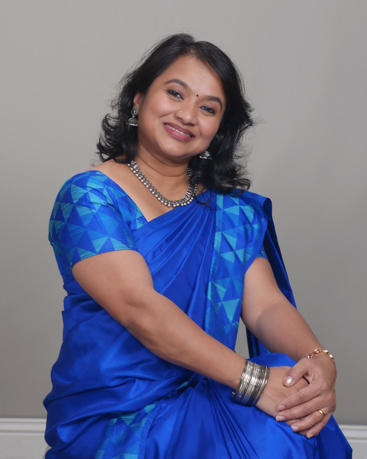 Smitha Bobby Thomas — saree draping artist, Austin TX